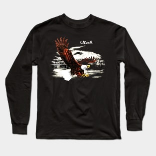 Vintage Utah Bald Eagle Long Sleeve T-Shirt